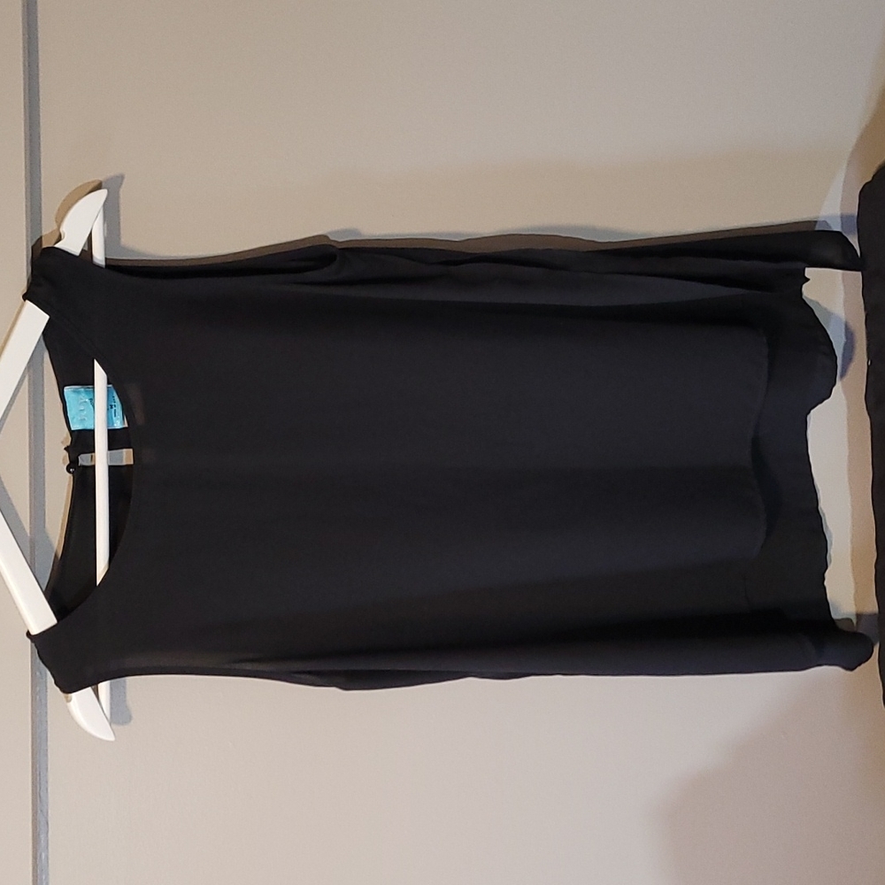 Black High Low Open Side Dress Shirt